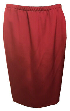 Large Mark Heister Women's Burgundy Red Pull On Skirt Elastic Waist‎